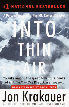 Into Thin Air Book Cover Picture