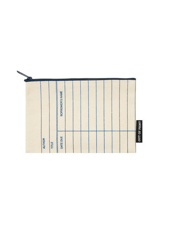 Library Card (Natural) Pouch by Out of Print
