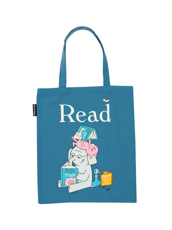 ELEPHANT & PIGGIE Read Tote Bag by Out of Print