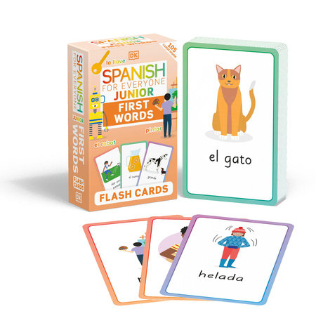 Spanish for Everyone Junior First Words Flash Cards by DK