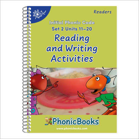 Phonic Books Dandelion Readers Reading and Writing Activities Set 2 Units 11-20 Twin Chimps (Two Letter Spellings sh, ch, th, ng, qu, wh, -ed, -ing, -le) by Phonic Books