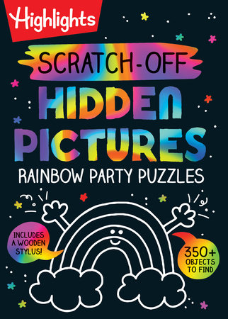 Scratch-Off Hidden Pictures Rainbow Party Puzzles by 