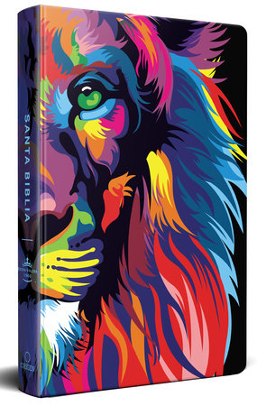 Biblia RVR 1960 letra grande, tamaño manual, tapa dura León de Juda arcoíris / Spanish Bible RVR 1960 Handy Size Large Print Hardcover Rainbow Lion of Judah by Reina Valera Revisada 1960
