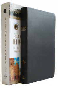 Biblia Reina Valera 1960 letra grande. Piel Premier negro, índice, tamaño manual / Spanish Bible RVR 1960 Handy Size Large Print Bonded Leather Black