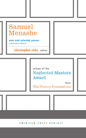Samuel Menashe: New and Selected Poems by Samuel Menashe