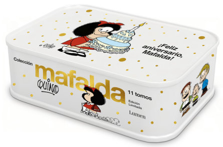 Lata Mafalda: 11 tomos en una lata (¡Edición Feliz aniversario, Mafalda) / Mafalda Collection: 11 Volumes in a Tin Box (Happy Anniversary Edition, Mafalda)