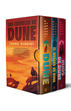 Estuche Trilogía Dune, edición de lujo (Dune; El mesías de Dune; Hijos de D  une ) / Dune Saga Deluxe: Dune, Dune Messiah, and Children of Dune Book Cover Picture