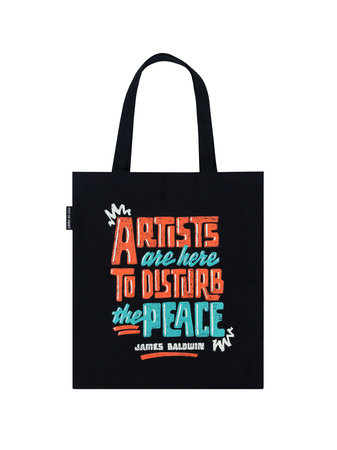 James Baldwin: Artists Are Here to Disturb the Peace Tote Bag Book Cover Picture