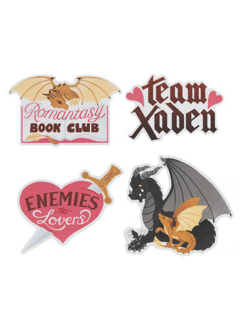 Rebecca Yarros's Fourth Wing: Romantasy Stickers - Sticker Set of 4 by Out of Print