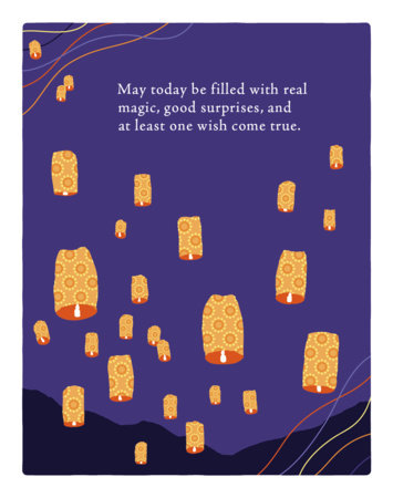 Positively Green Greeting Cards: Birthday - May Today Be Filled with Real Magic (Pack of 6) by COMPENDIUM