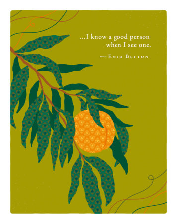 Positively Green Greeting Cards: Thank You - I know a good person when I (Pack of 6) by 