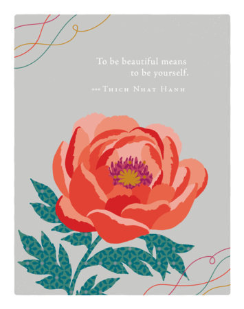 Positively Green Greeting Cards: Friendship - To be beautiful means to be yourself. (Pack of 6) by 