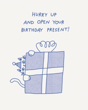 Humor Us Greeting Cards: Birthday - Hurry up and open your (Pack of 6) by 