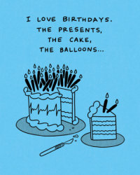Humor Us Greeting Cards: Birthday - I love birthdays. The presents (Pack of 6)