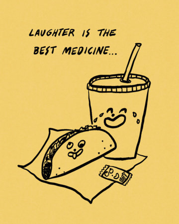 Humor Us Greeting Cards: Get Well - Laughter is the best medicine (Pack of 6) by 