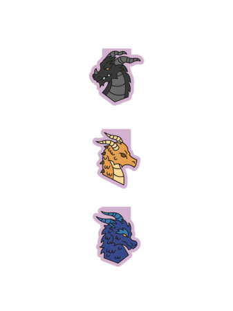 Rebecca Yarros's Fourth Wing: Dragons of Navarre Magnetic Bookmark Set of 3 - Magnetic Bookmarks by Out of Print