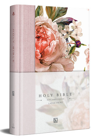 KJV Holy Bible, Large Print Medium format, Pink Cloth Hardcover w/Ribbon Marker, Red Letter by KING JAMES VERSION