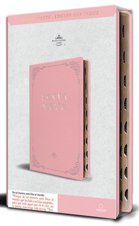 Biblia RVR 1960 letra grande tamaño manual, Piel rosada con índice / Spanish Bible RVR 1960 Handy Size Large Print Leathersoft pink with index by Reina Valera Revisada 1960