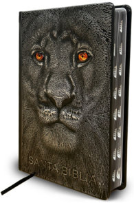 Biblia RVR 1960 Letra grande León de Judá edición especial plata con índice y canto negro  / Spanish Bible RVR 1960 Large Print Imitation Leather Lion of J