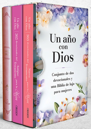 Un año con Dios para mujeres: Estuche Antiguo y Nuevo Testamento con Biblia by Origen