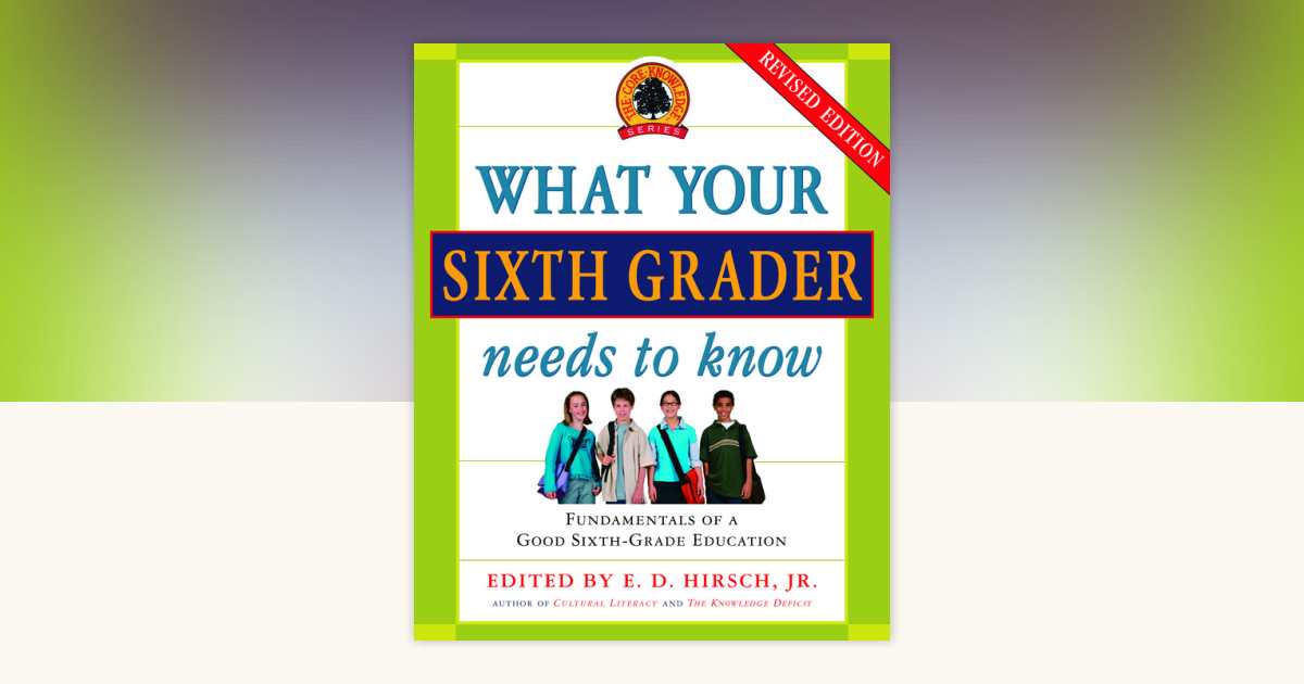 What Your Sixth Grader Needs to Know by E.D. Hirsch, Jr