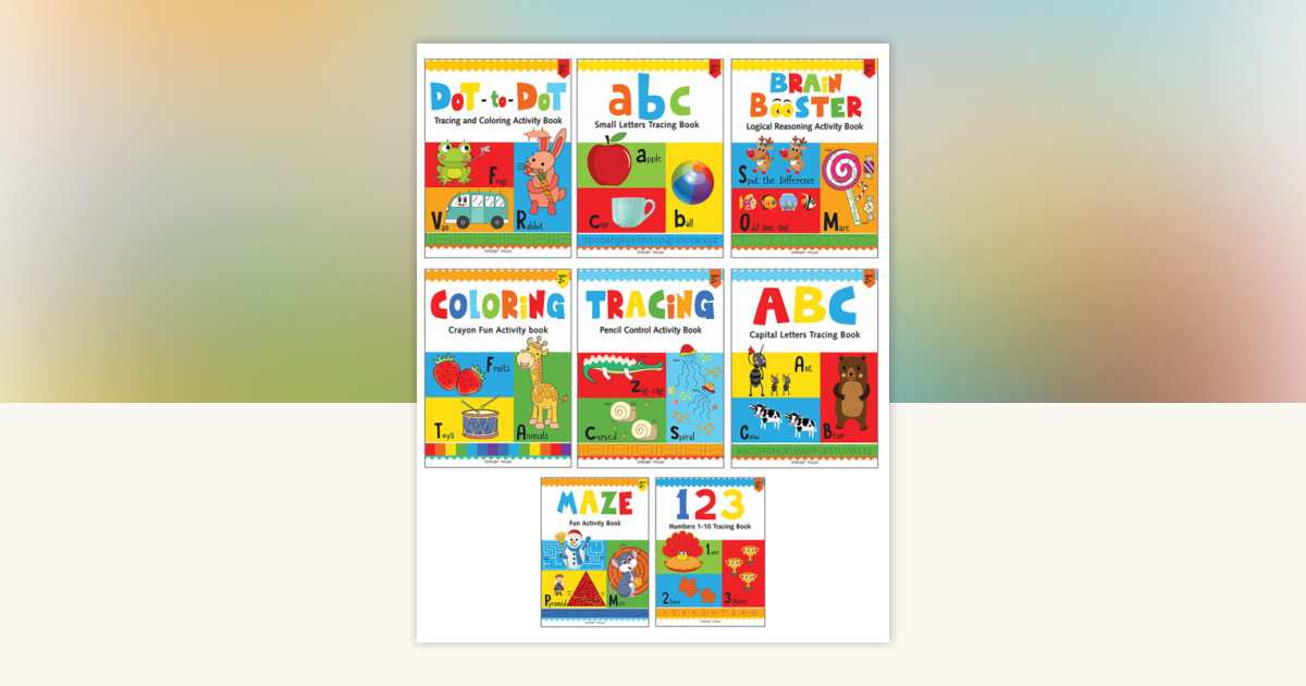 Preschool Complete Learning Activity Pack For Kids (Box Set of 8 Books ...