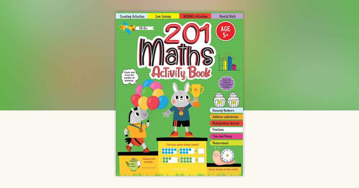 201 Maths Activity Book - Fun Activities and Math Exercises For ...